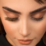 pure eye makeup with brown eyeshadow