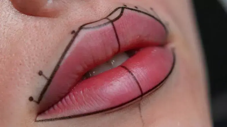 lip design before shading