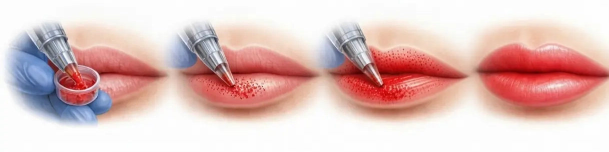 professional lip shading techniquee