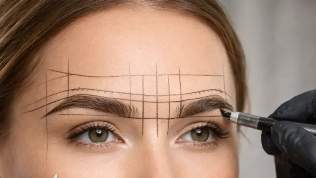 eyebrow mapping symmetry microblading