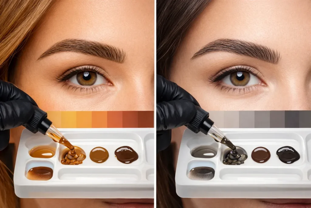 microblading pigment color selection