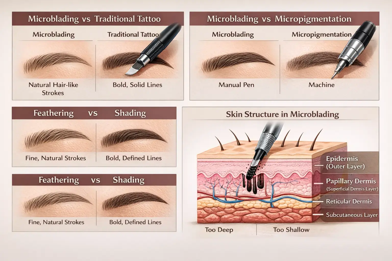 microblading vs tattoo vs shading